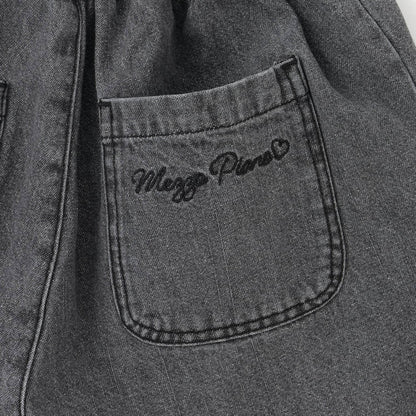 蝴蝶結刺繡水鑽短褲