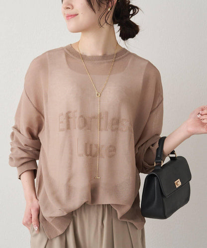 鏤空logo提花 2WAY針織套頭衫