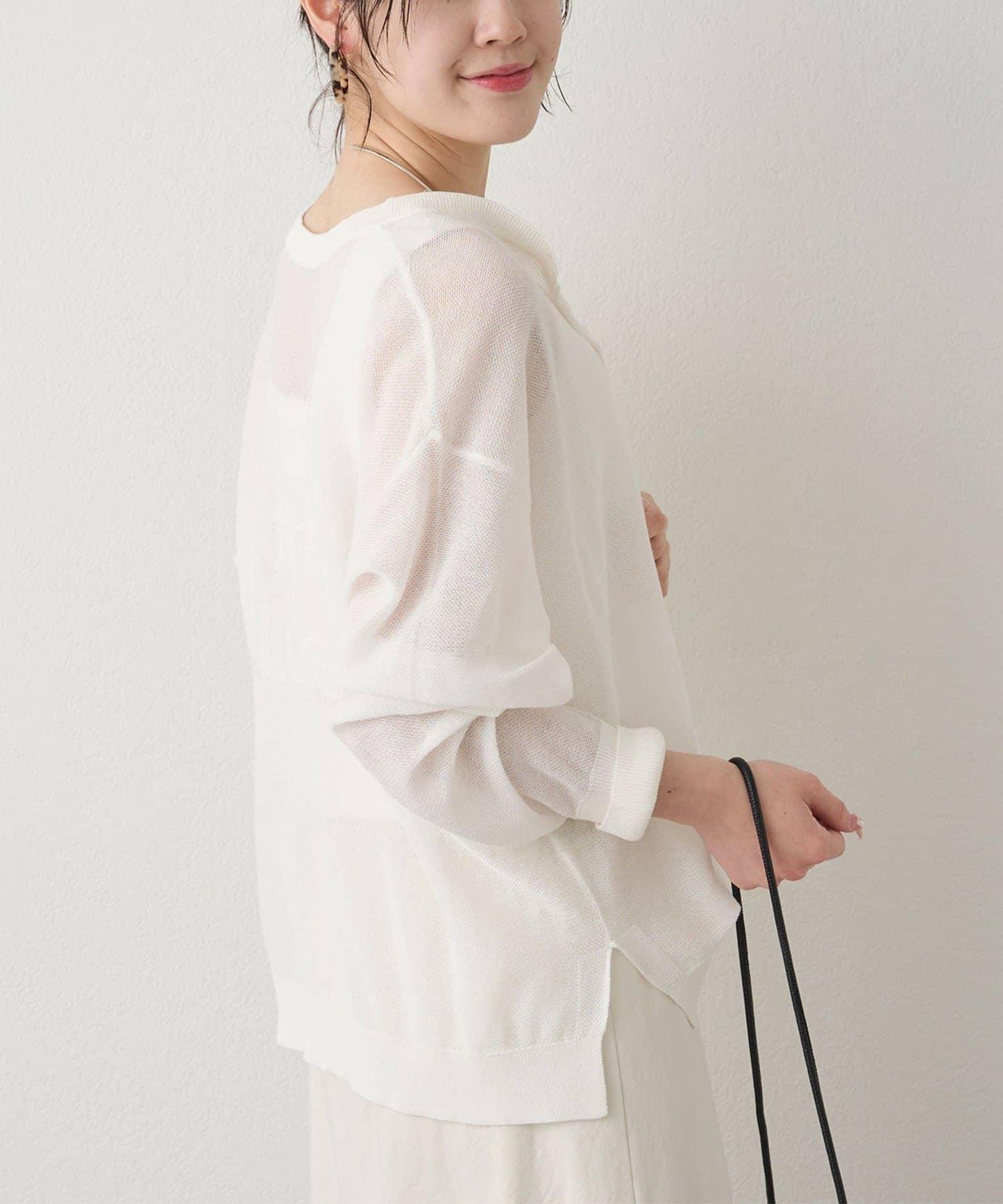 鏤空logo提花 2WAY針織套頭衫