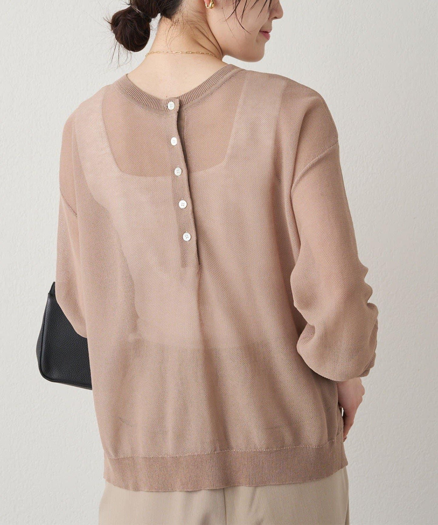 鏤空logo提花 2WAY針織套頭衫