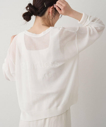 鏤空logo提花 2WAY針織套頭衫