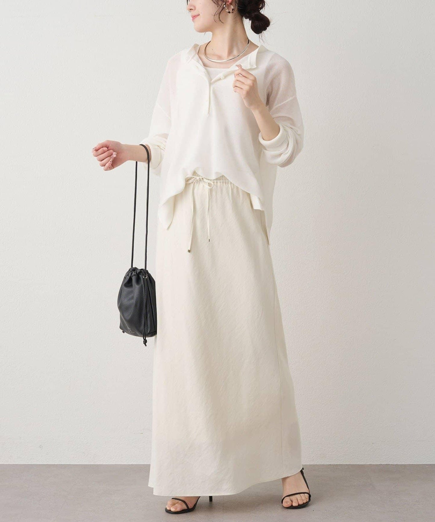 鏤空logo提花 2WAY針織套頭衫