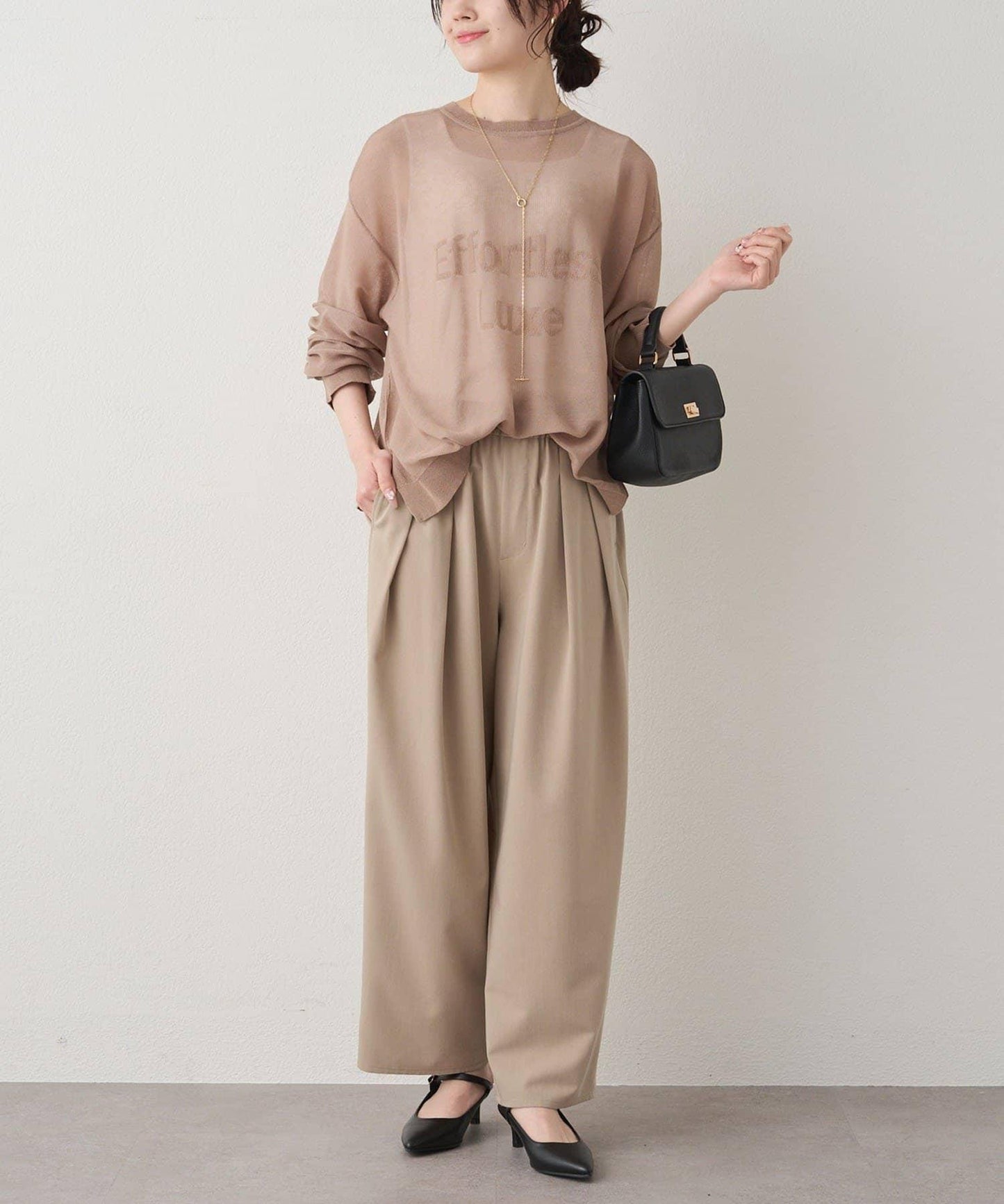 鏤空logo提花 2WAY針織套頭衫