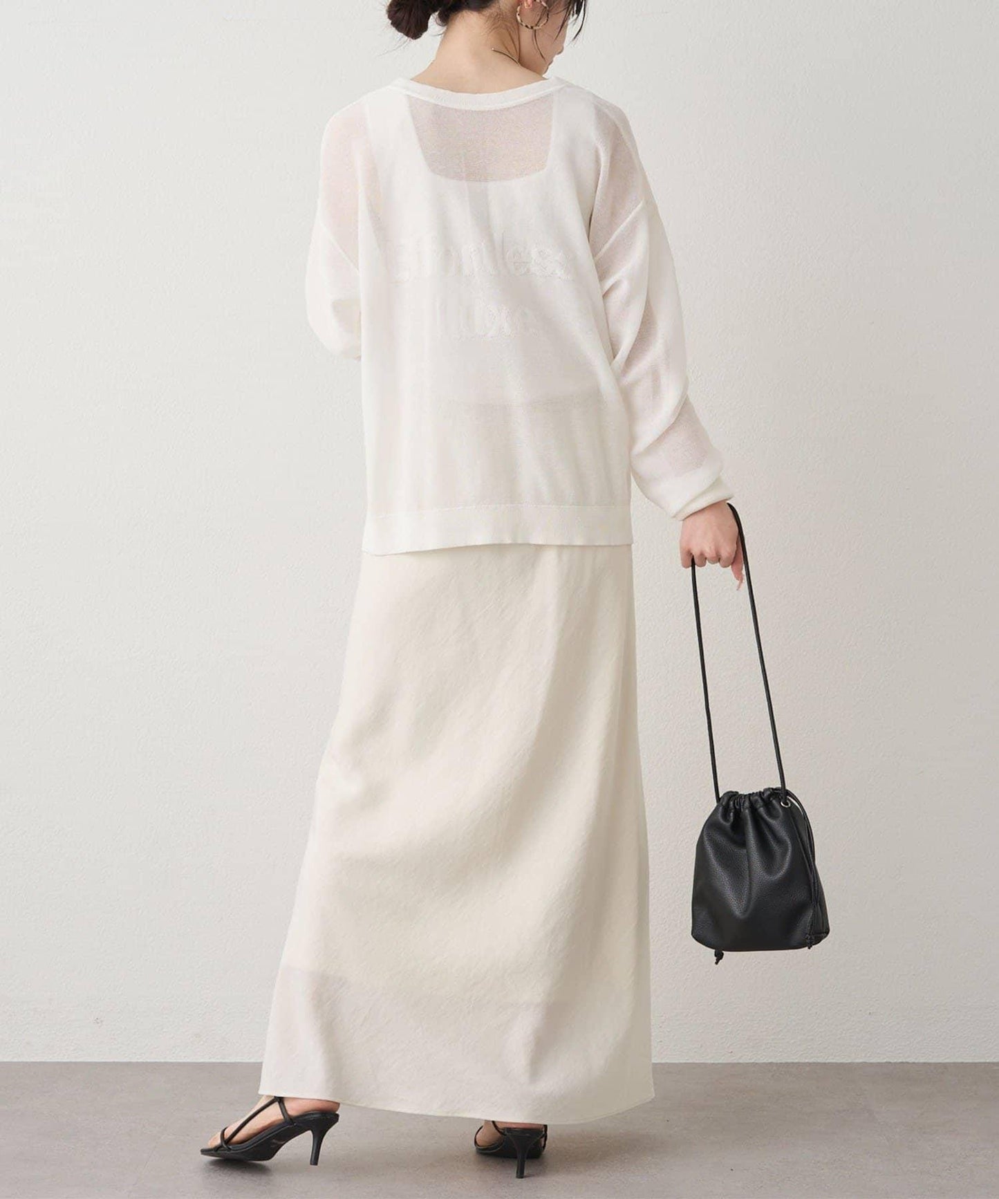 鏤空logo提花 2WAY針織套頭衫