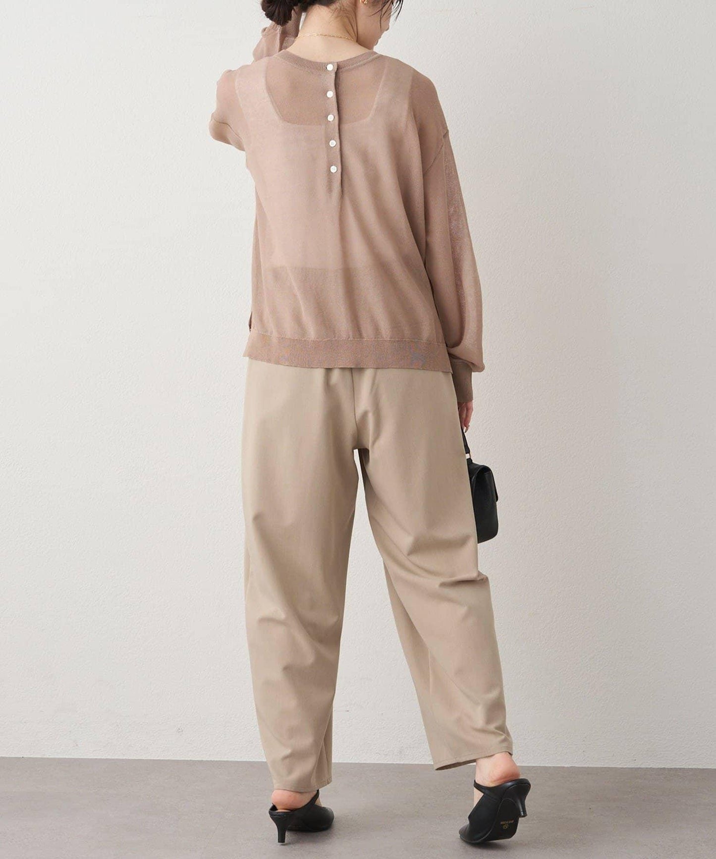 鏤空logo提花 2WAY針織套頭衫