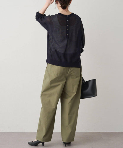 鏤空logo提花 2WAY針織套頭衫