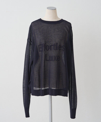 鏤空logo提花 2WAY針織套頭衫