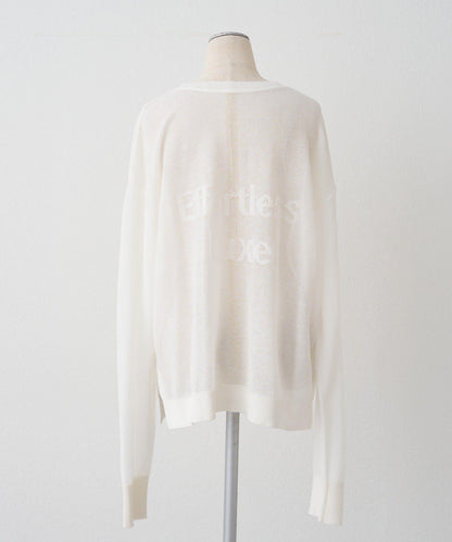 鏤空logo提花 2WAY針織套頭衫