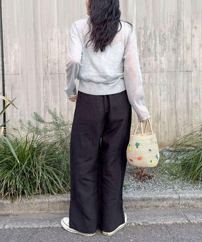 微闊腿寬鬆 LINEN 褲子