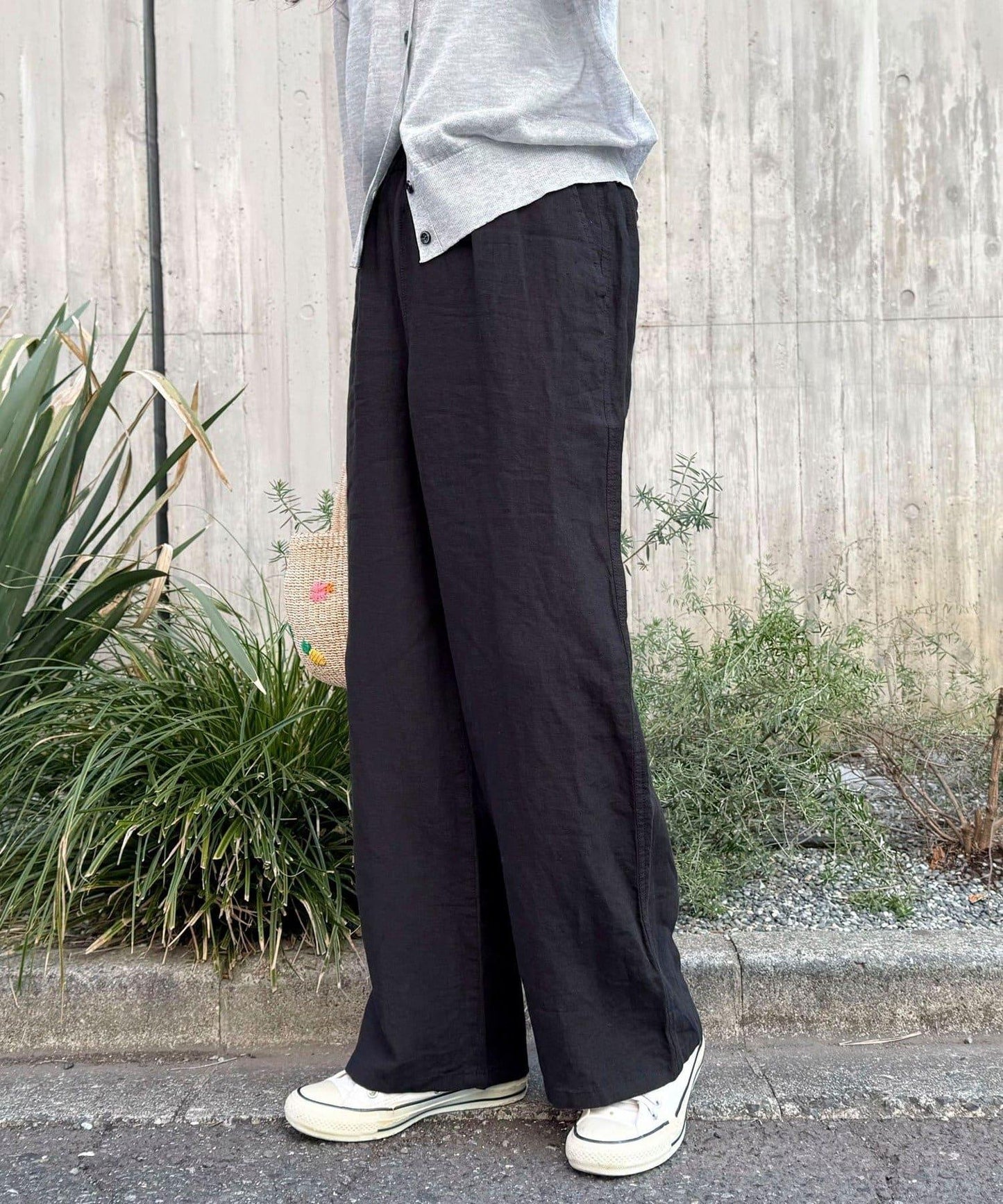 微闊腿寬鬆 LINEN 褲子