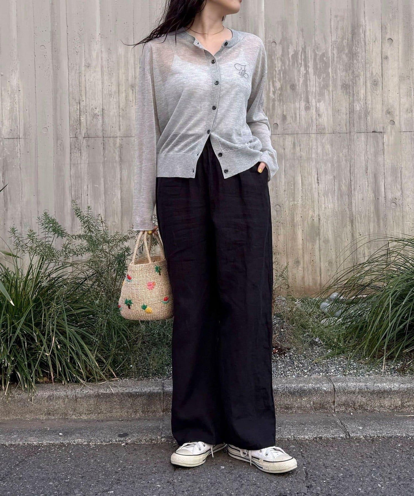 微闊腿寬鬆 LINEN 褲子