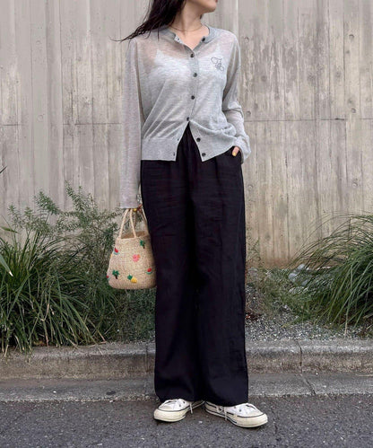 微闊腿寬鬆 LINEN 褲子