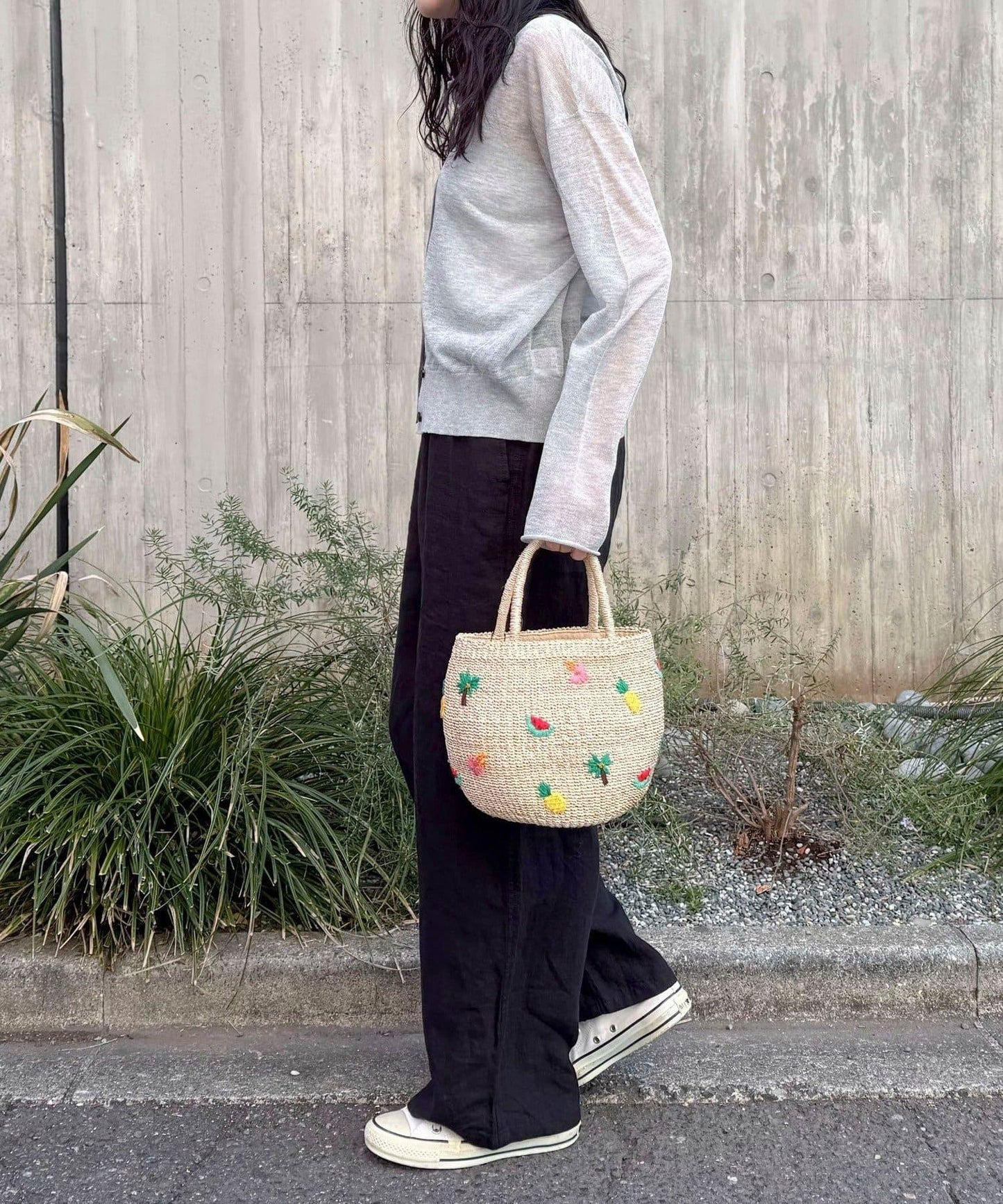微闊腿寬鬆 LINEN 褲子