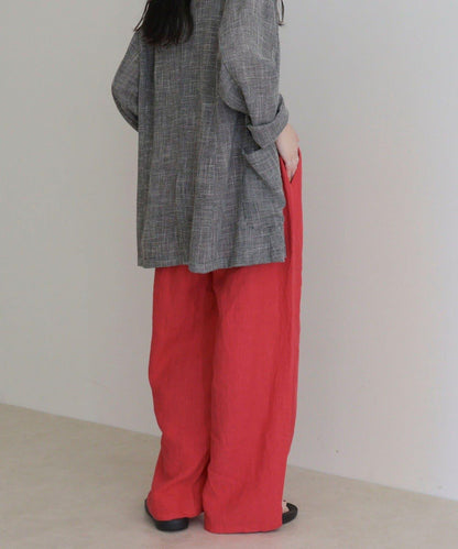 微闊腿寬鬆 LINEN 褲子