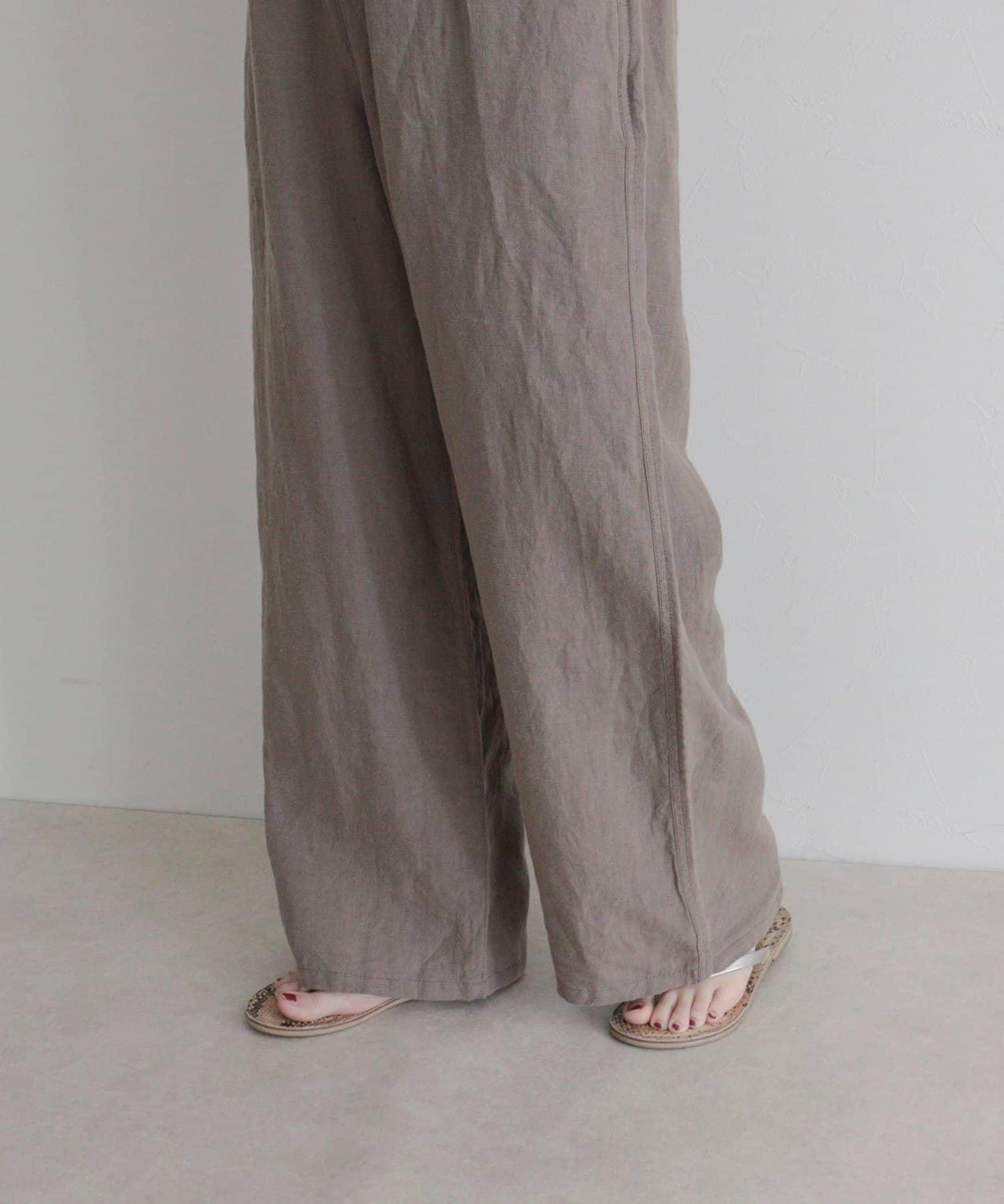 微闊腿寬鬆 LINEN 褲子
