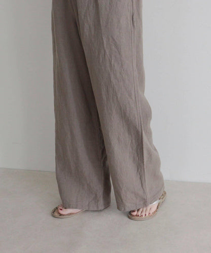 微闊腿寬鬆 LINEN 褲子