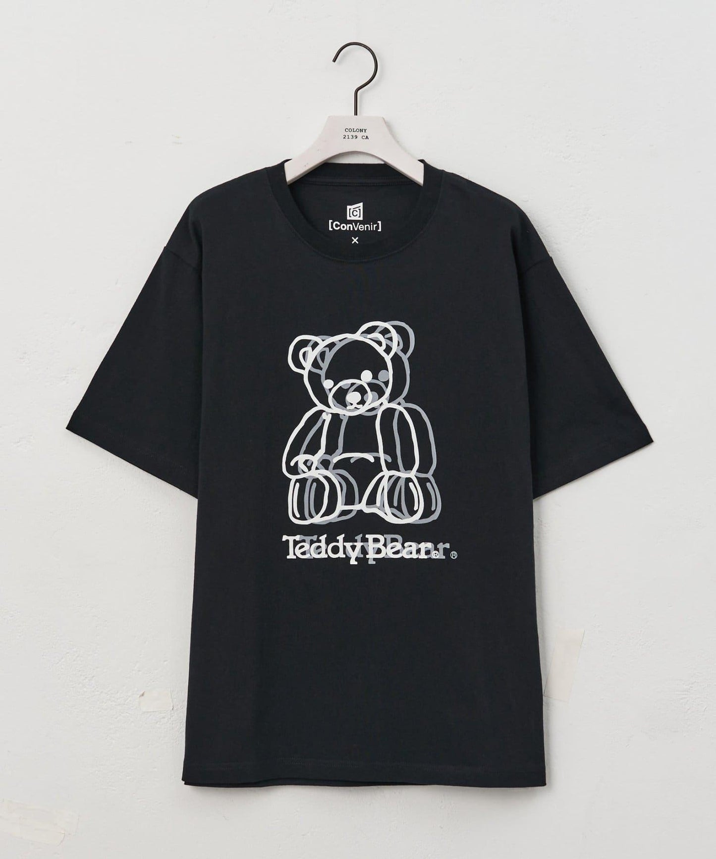 ConVenir 線條泰迪熊印花 T恤