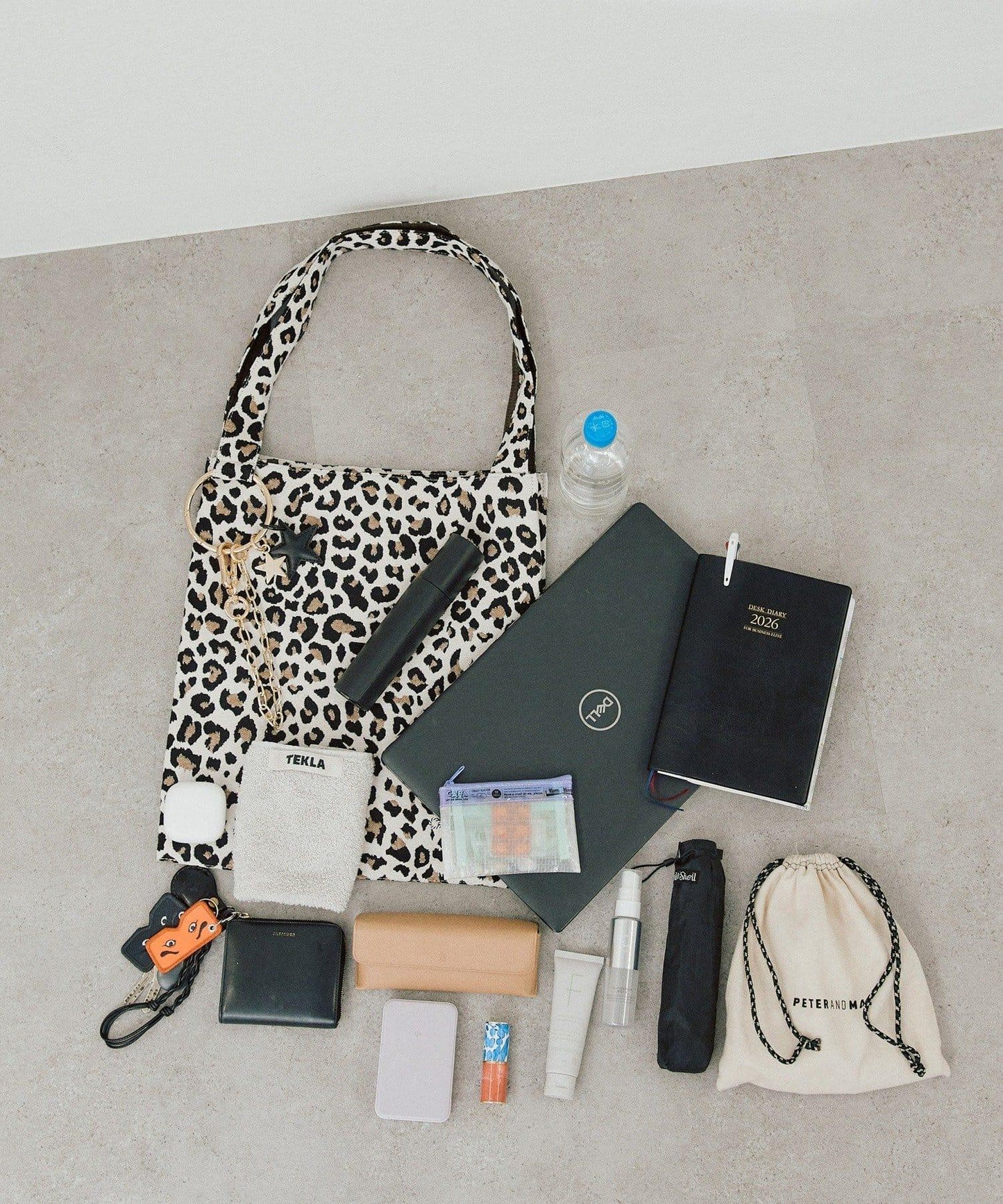 Yossshiiii企畫 動物提花附掛飾托特包