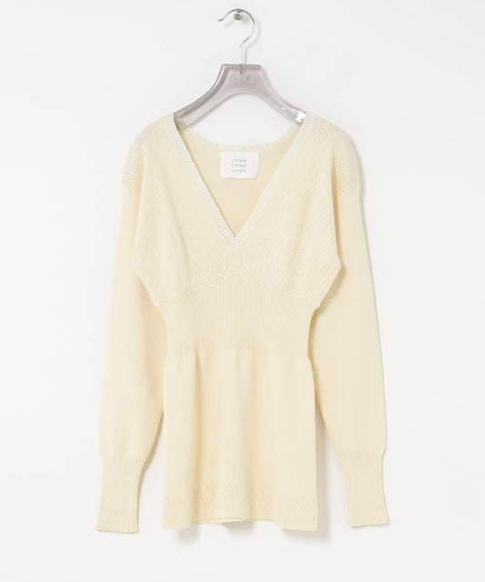 crinkle crinkle crinkle GEOMETRIC JACQUARD 針織上衣