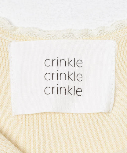 crinkle crinkle crinkle FLOWER JACQUARD 針織吊帶背心