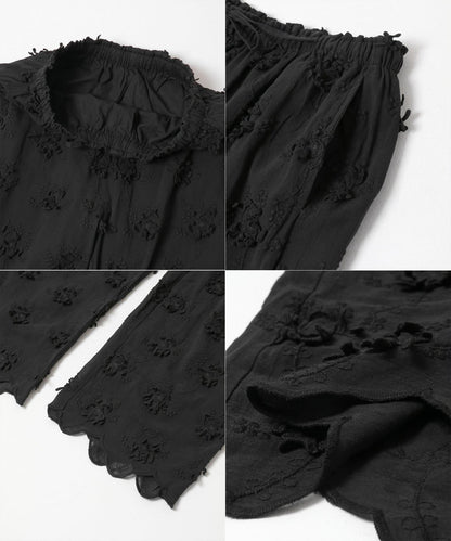 crinkle crinkle crinkle 3D EMBROIDERY EASY PANTS 休閒褲