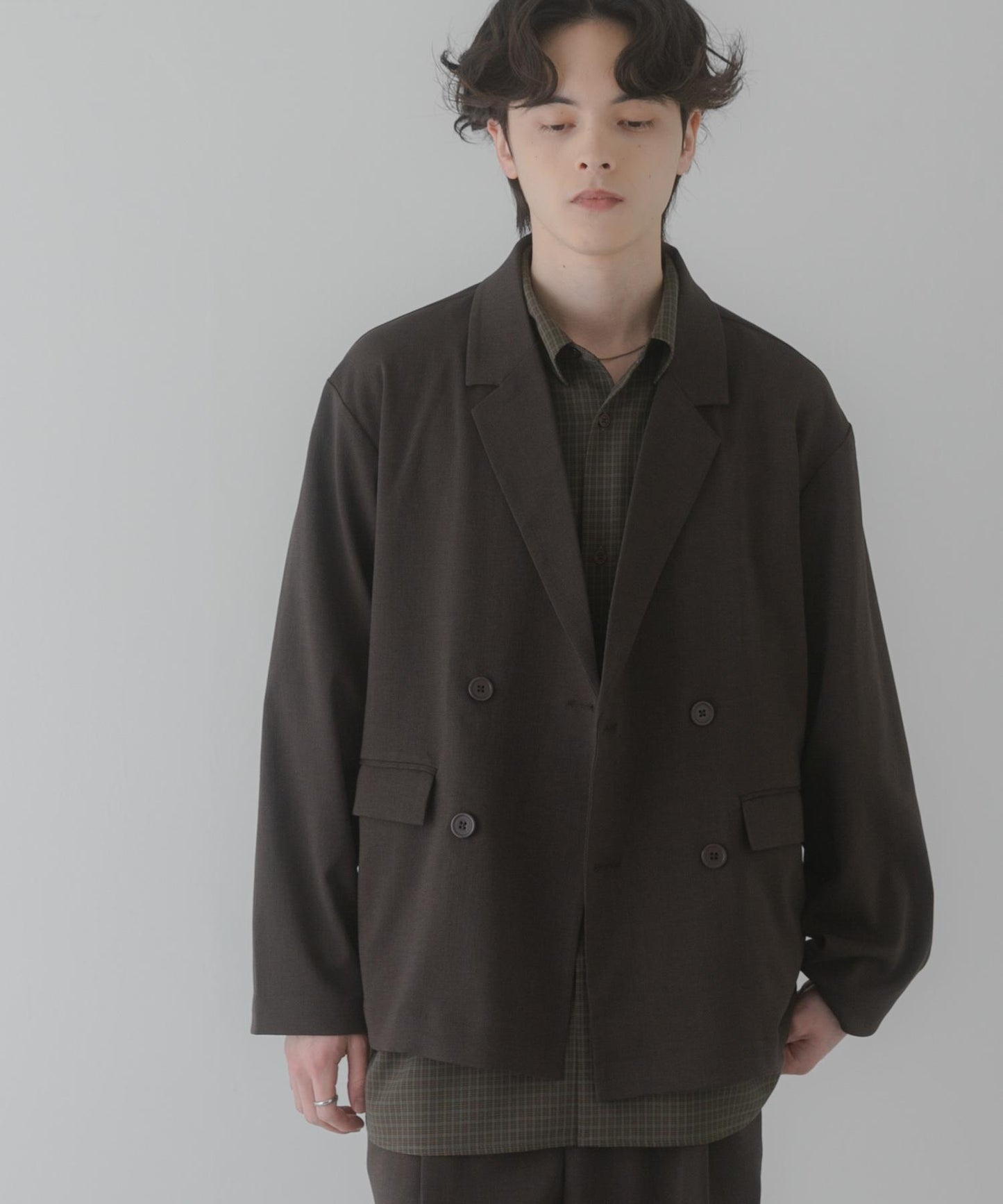 易打理速幹 亞麻質感 雙排扣西裝外套