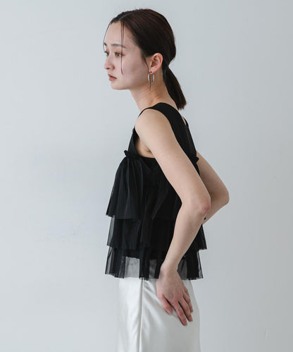 可水洗 雙拉鍊荷葉邊 針織 上衣