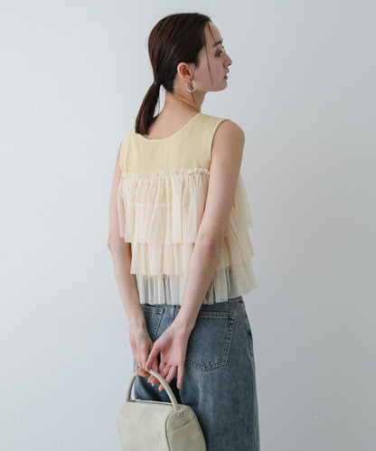 可水洗 雙拉鍊荷葉邊 針織 上衣