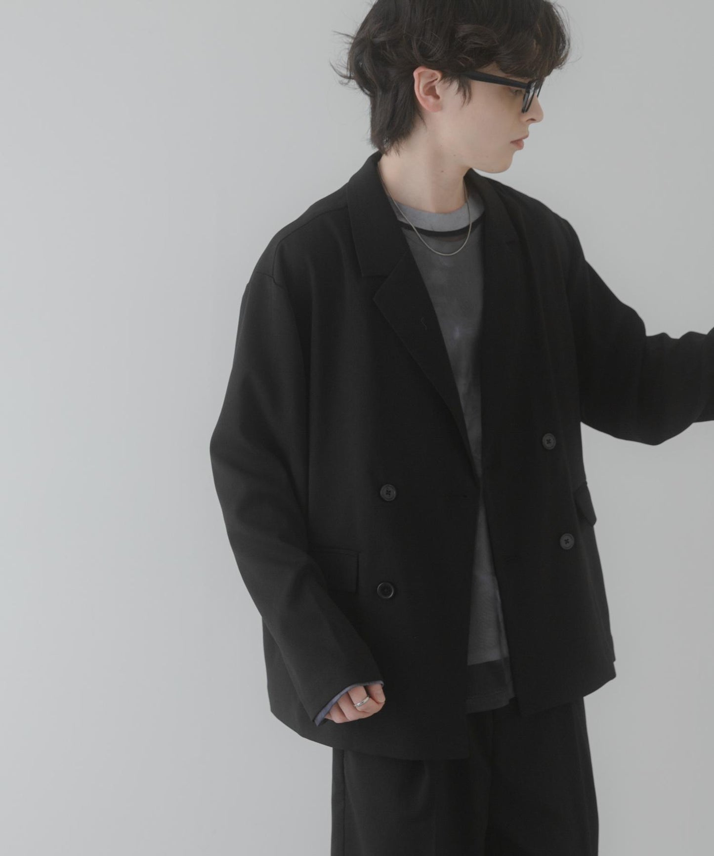 易打理速幹 亞麻質感 雙排扣西裝外套