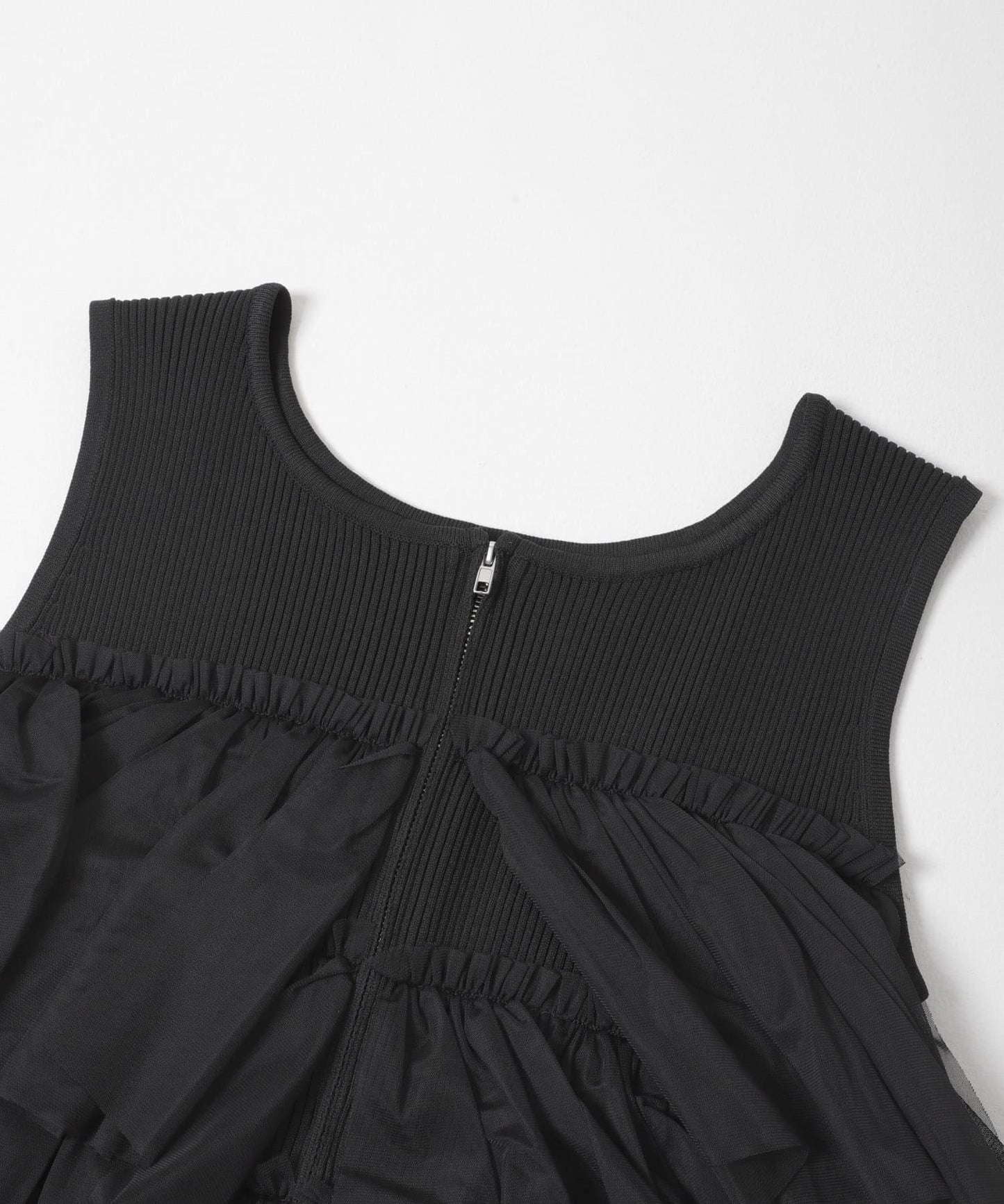 可水洗 雙拉鍊荷葉邊 針織 上衣