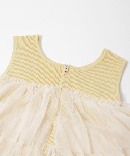 可水洗 雙拉鍊荷葉邊 針織 上衣