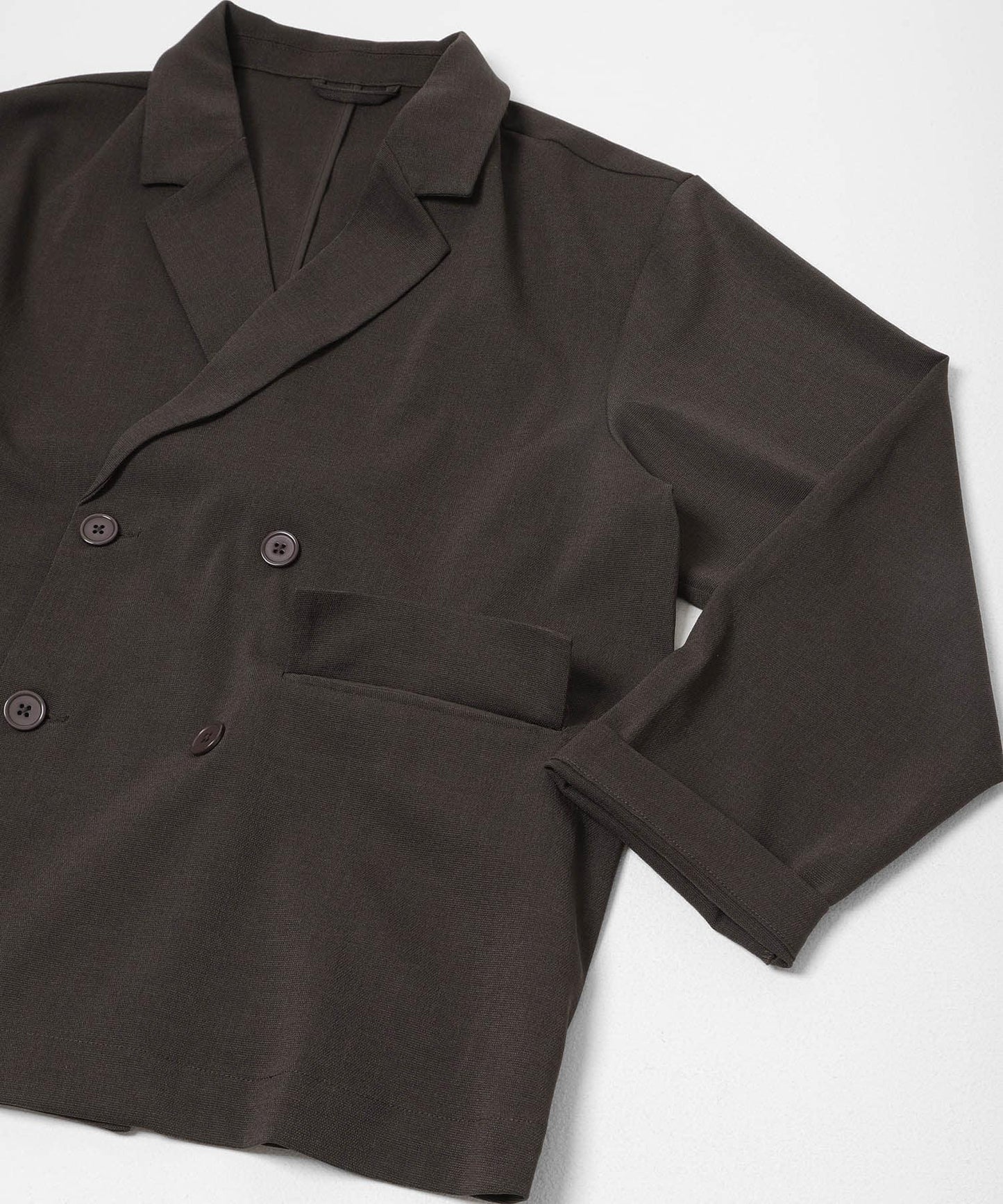 易打理速幹 亞麻質感 雙排扣西裝外套