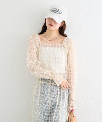 花朵蕾絲 長款 連衣裙
