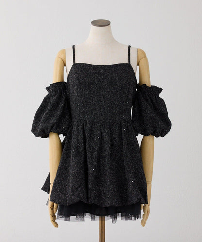Black Ribbon Collection 背部蝴蝶結設計 短款連衣裙