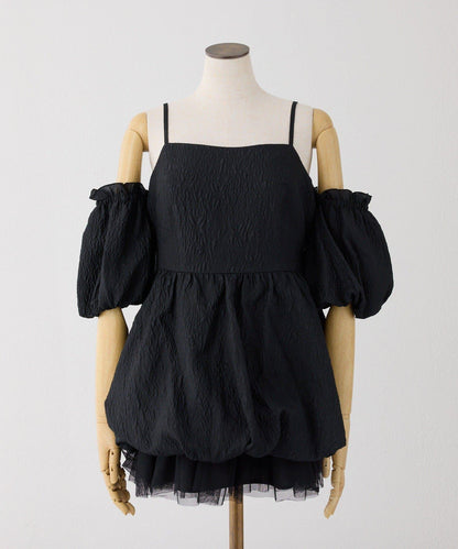 Black Ribbon Collection 背部蝴蝶結設計 短款連衣裙