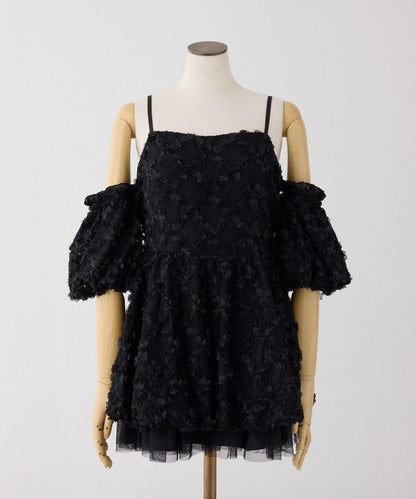 Black Ribbon Collection 背部蝴蝶結設計 短款連衣裙