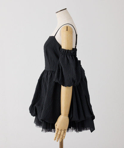 Black Ribbon Collection 背部蝴蝶結設計 短款連衣裙