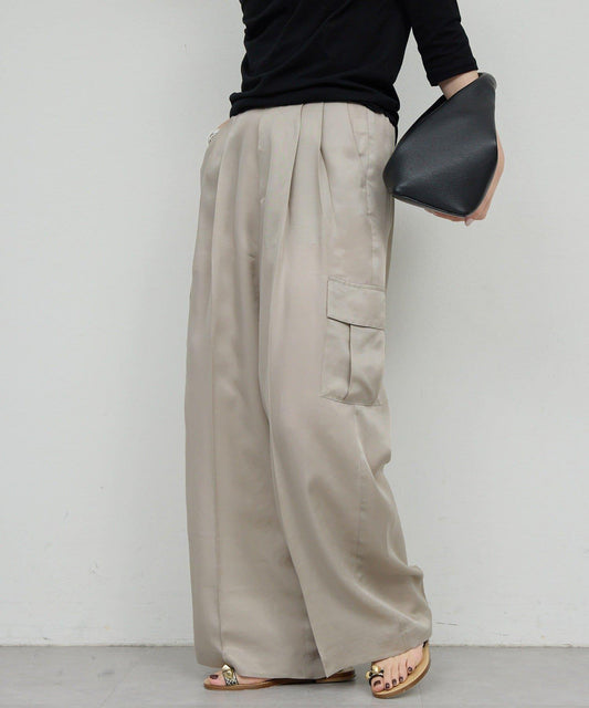 舒適優雅 可成套搭配 銅氨工裝褲