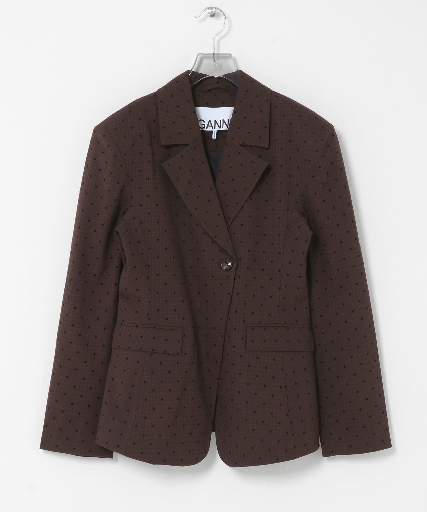 GANNI FLOCKCHECK SUITING BLAZER 西裝外套