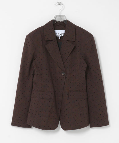 GANNI FLOCKCHECK SUITING BLAZER 西裝外套
