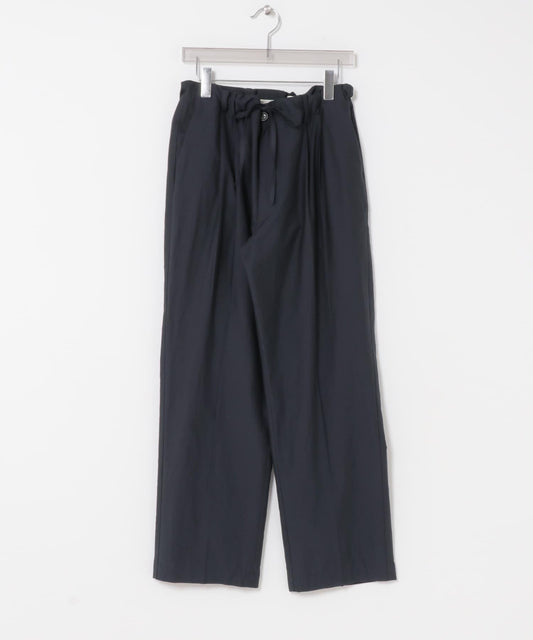 棉絲混紡無腰帶褲子 FUJI COTTON SILK BELTLESS PANTS