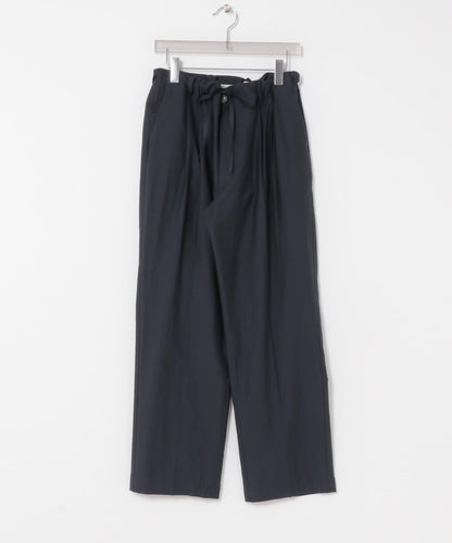 棉絲混紡無腰帶褲子 FUJI COTTON SILK BELTLESS PANTS