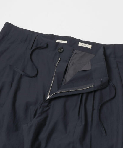 棉絲混紡無腰帶褲子 FUJI COTTON SILK BELTLESS PANTS