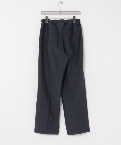 棉絲混紡無腰帶褲子 FUJI COTTON SILK BELTLESS PANTS