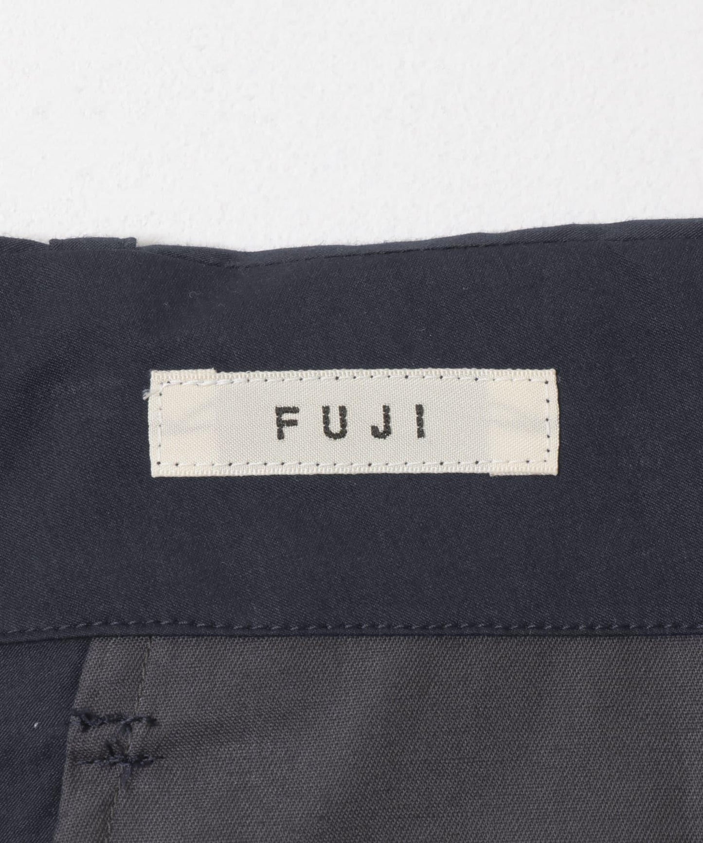 棉絲混紡無腰帶褲子 FUJI COTTON SILK BELTLESS PANTS