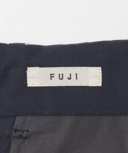 棉絲混紡無腰帶褲子 FUJI COTTON SILK BELTLESS PANTS