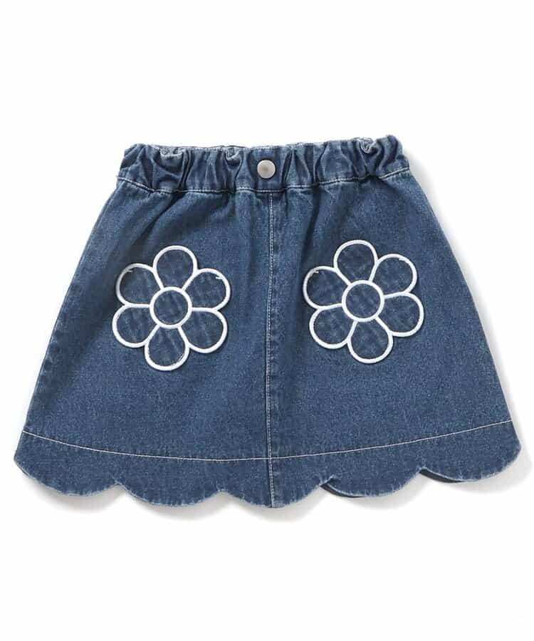 花朵口袋 內搭安全褲 半身裙