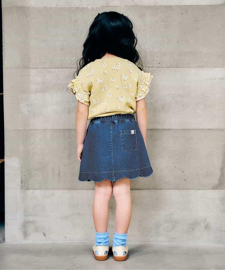 花朵口袋 內搭安全褲 半身裙
