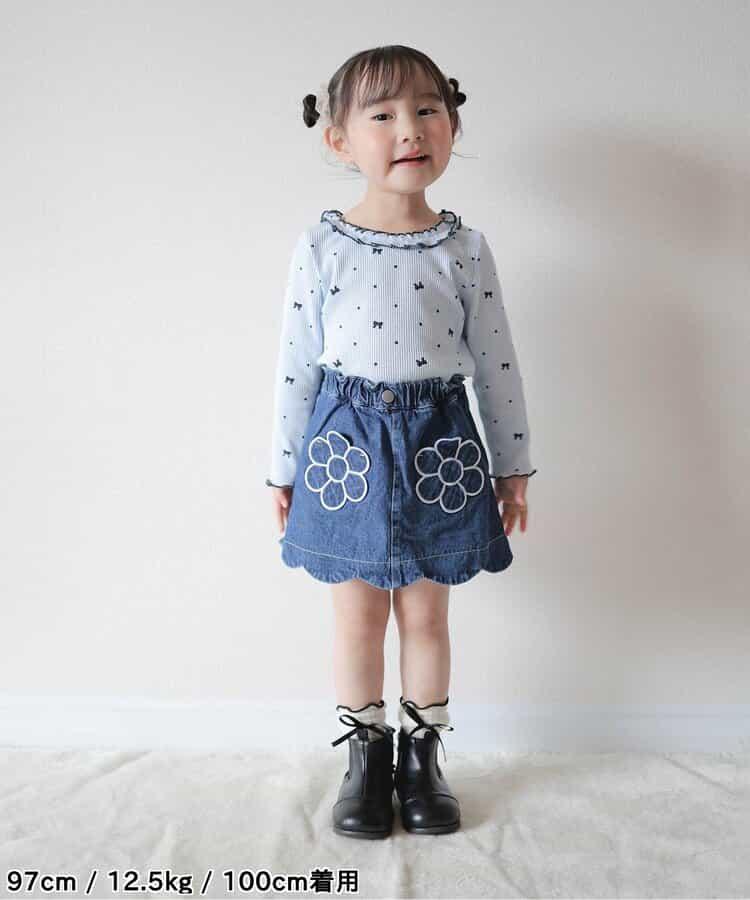 花朵口袋 內搭安全褲 半身裙