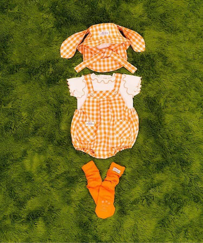 little bunny 兔耳揹帶褲內搭套裝